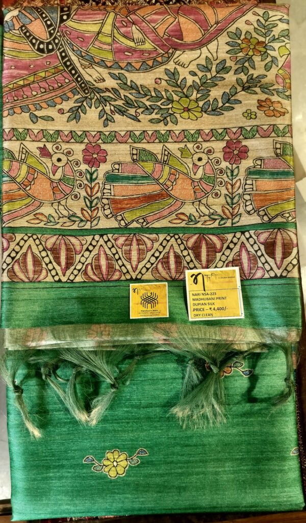 MADHUBANI PRINT DUPIAN SILK SAREE
